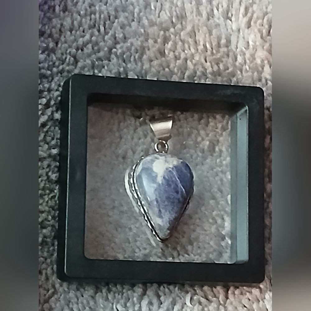 Sodalite Blue Stone Teardrop Pendant